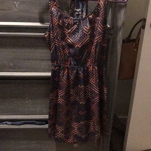 Orange and Navy Dress